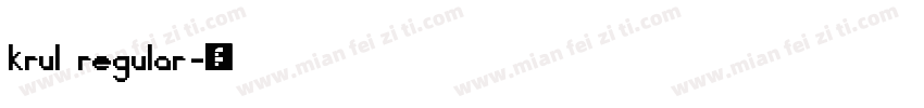 krul regular字体转换